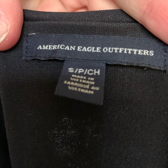 Navy velvet off the shoulder dress - Picture 5 of 6